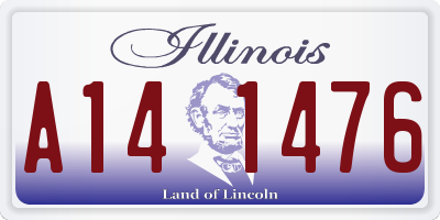 IL license plate A141476
