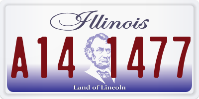 IL license plate A141477