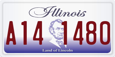IL license plate A141480