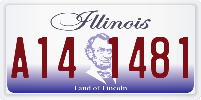 IL license plate A141481