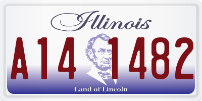 IL license plate A141482