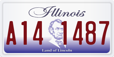 IL license plate A141487