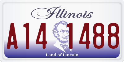 IL license plate A141488