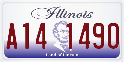 IL license plate A141490