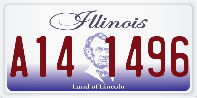 IL license plate A141496