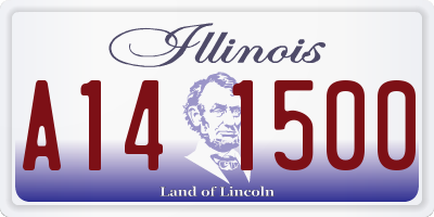IL license plate A141500
