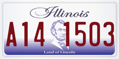 IL license plate A141503