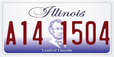 IL license plate A141504