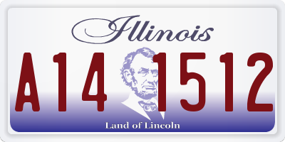 IL license plate A141512