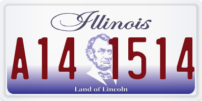 IL license plate A141514