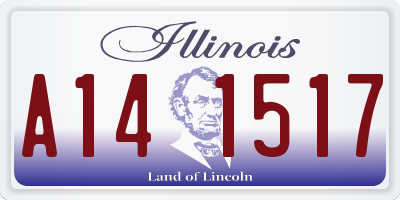 IL license plate A141517