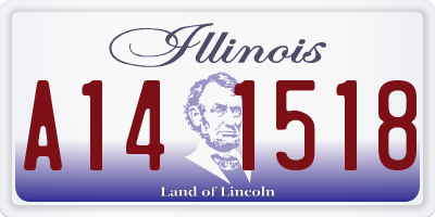 IL license plate A141518