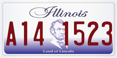 IL license plate A141523
