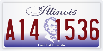 IL license plate A141536