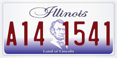 IL license plate A141541