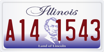 IL license plate A141543