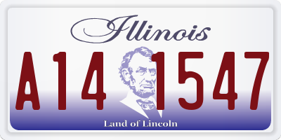 IL license plate A141547