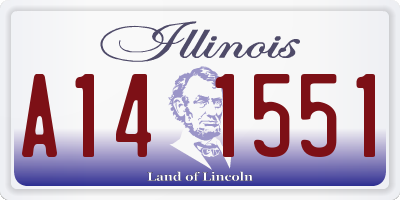 IL license plate A141551