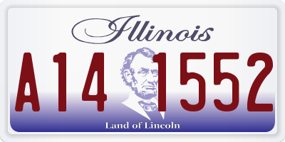 IL license plate A141552