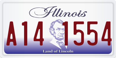 IL license plate A141554