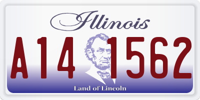 IL license plate A141562