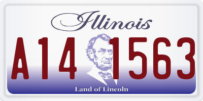 IL license plate A141563