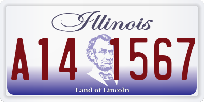 IL license plate A141567