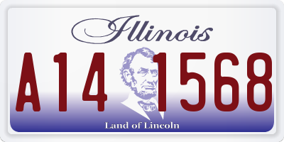 IL license plate A141568