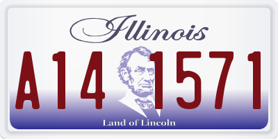 IL license plate A141571