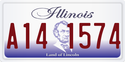 IL license plate A141574
