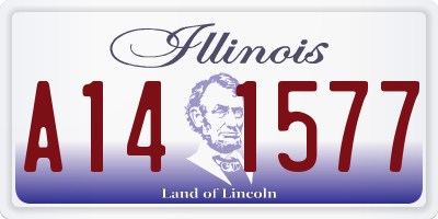 IL license plate A141577