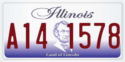 IL license plate A141578