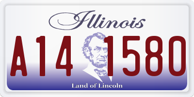 IL license plate A141580