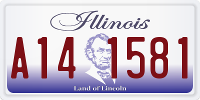 IL license plate A141581