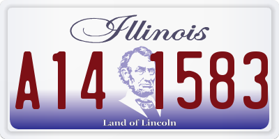 IL license plate A141583