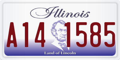 IL license plate A141585
