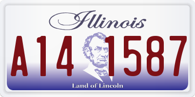 IL license plate A141587