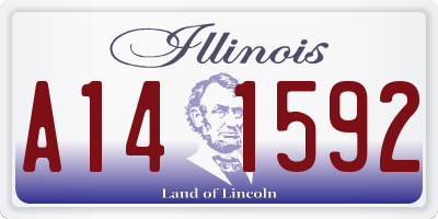 IL license plate A141592