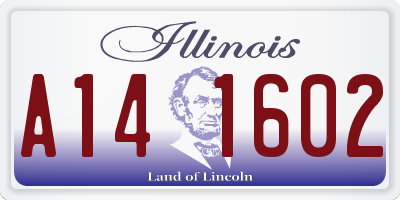 IL license plate A141602