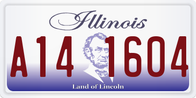 IL license plate A141604