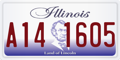 IL license plate A141605