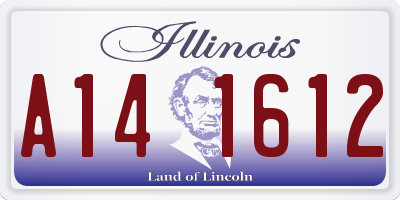 IL license plate A141612