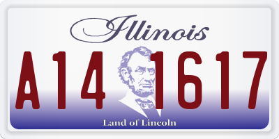 IL license plate A141617