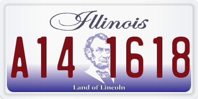 IL license plate A141618