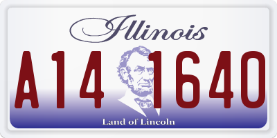 IL license plate A141640