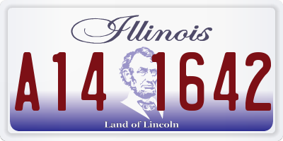 IL license plate A141642