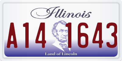 IL license plate A141643