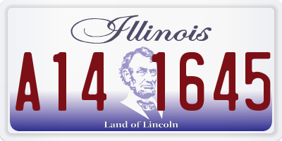 IL license plate A141645