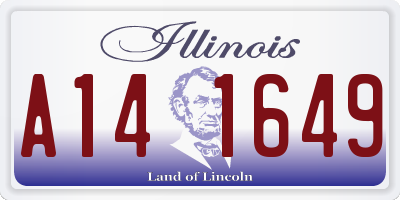 IL license plate A141649