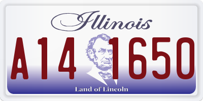 IL license plate A141650